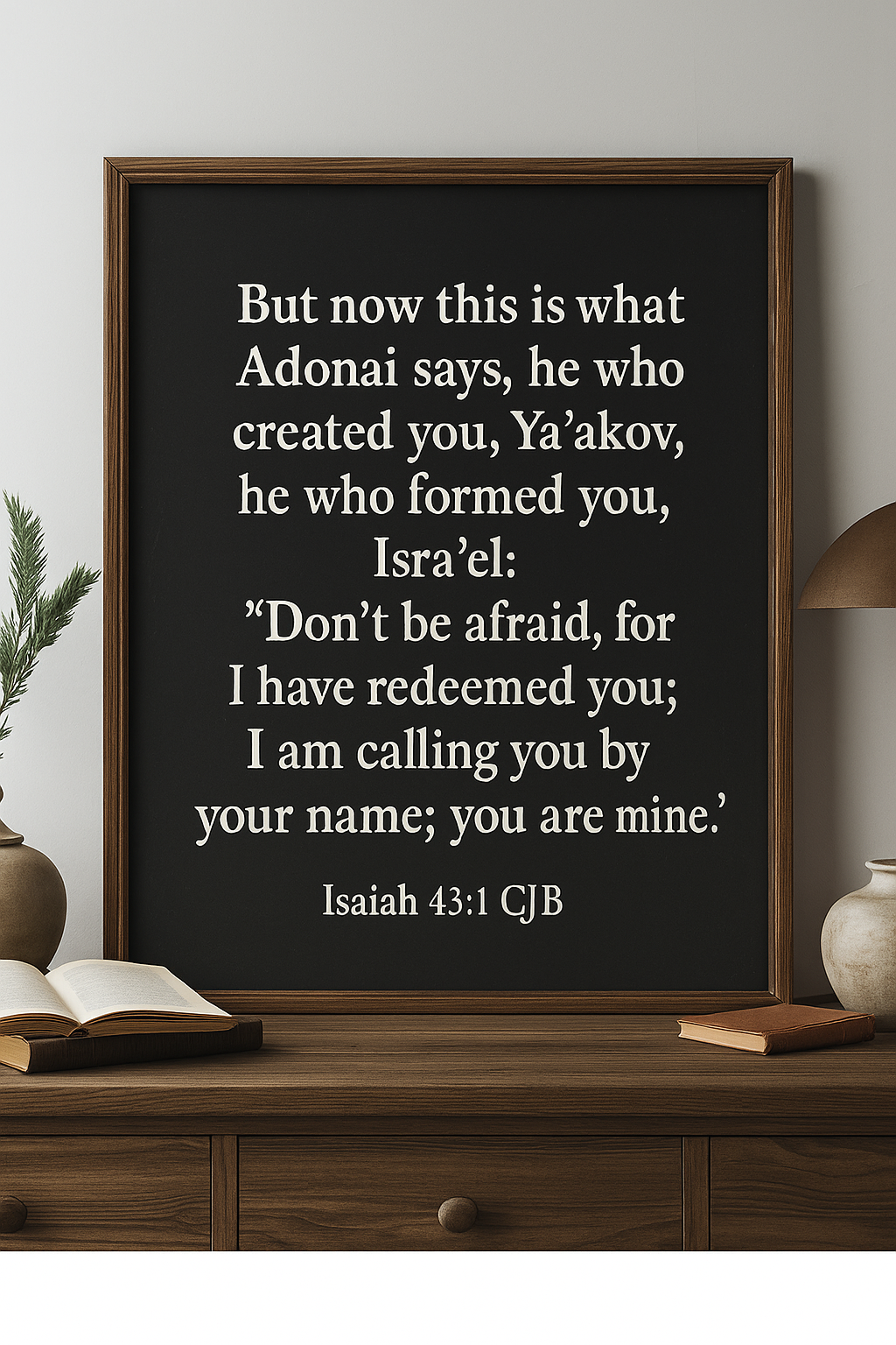 Framed Print Isaiah 43:1